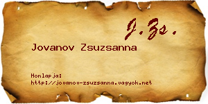 Jovanov Zsuzsanna névjegykártya